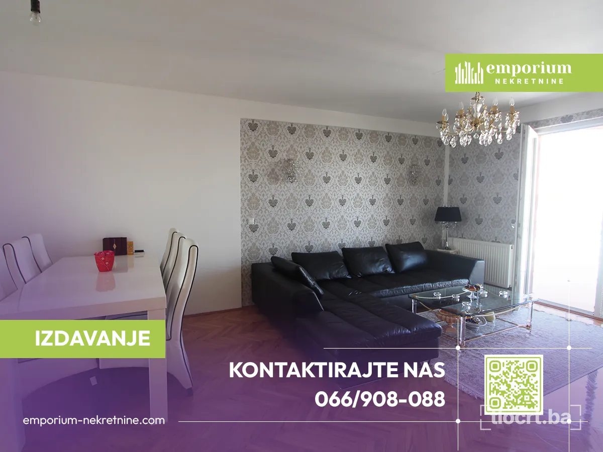Ekskluzivno opremljen trosoban stan sa garažnim mjestom, 92 m² ID: 589/ENI